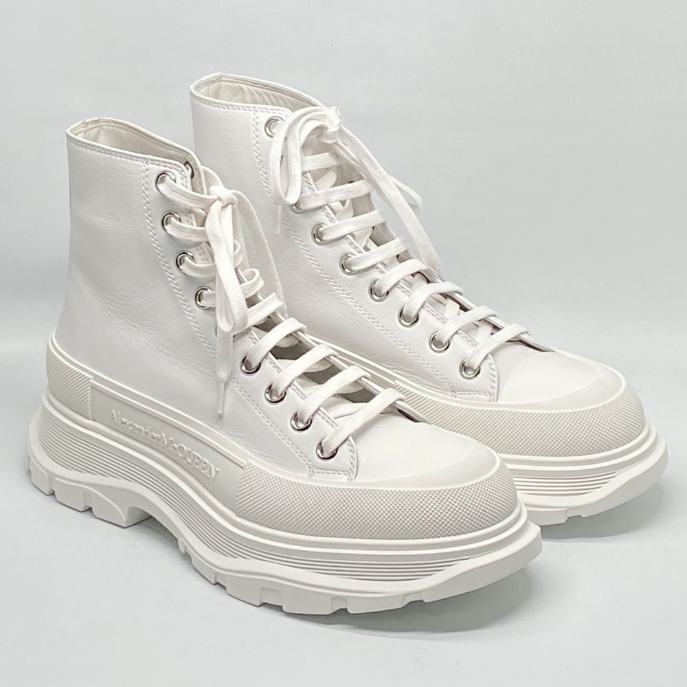Alexander McQueen Tread Slick Leather Boot size 40